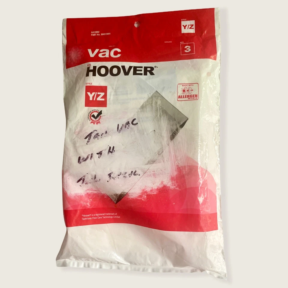 Hoover Vacuum Style Y/Z Bags 3 Ct. • Model 304573001 • NEW Foto 2 de 3