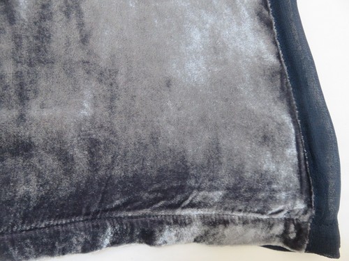 TOP SHOP BLUE MIX SOFT SILK VELVET & CONTRAST SHEER CHIFFON BACK TOP UK 8 - 10 - Picture 5 of 12