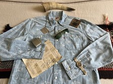 Levi's Deck Shirt L Chambray US Navy San Francisco Souvenir Print 2014 Rare Blue