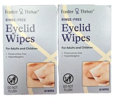 F&T Eyelid Wipes ( Lid Scrub ) 30 Cloths ( 2 boxes ) /