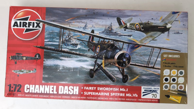 AIRFIX- CHANNEL DASH: Fairy Swordfish Mk.I & Supermarine Spitfire Mk.Vb - 1:72