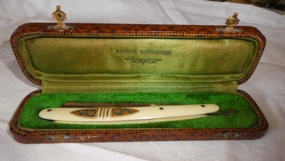 Superbe rasoir Coupe Choux supérieur véritable P. SERINDAT coffret d'origine - Photo 1/4