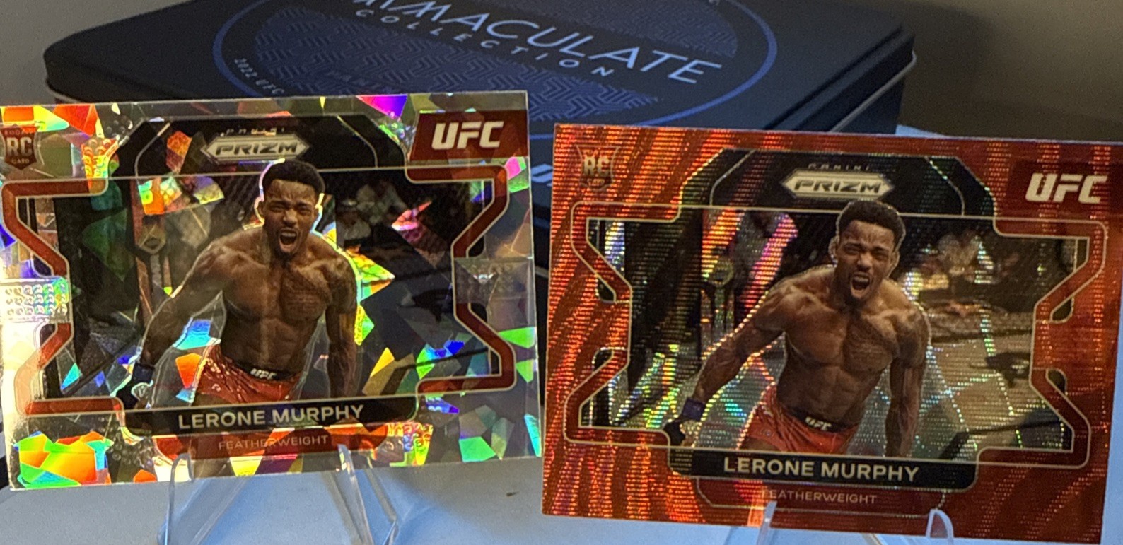 2022 Panini Prizm UFC Ruby Wave Prizm Lerone Murphy #6 Rookie RC