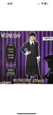 Addams Girl Halloween Costume Wednesday Addams Dress Youth Girls Large 10-12