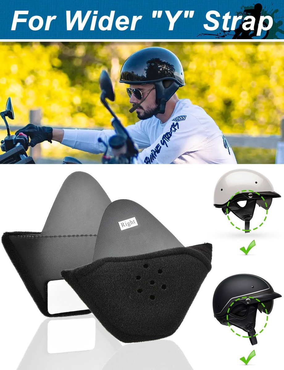 airpods motorcycle half helmet Half Helmet Speaker Pockets Motorcycle 1/2 Helmet Ear Pads Pouch for Cardo  Packt