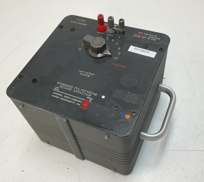 General Radio GenRad 1424A Std Polystyrene Decade Capacitor 1 to 10 uF TESTED