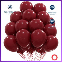 Luftballons Bordeaux 50 StüCk Dark Red Helium Latex Deko Hochzeit Geburtstag