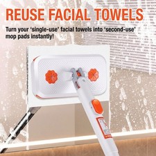 Flat Mop Hands-Free Cloth Clip Floor Cleaning Tool for Home Hardwood Tile 1pc