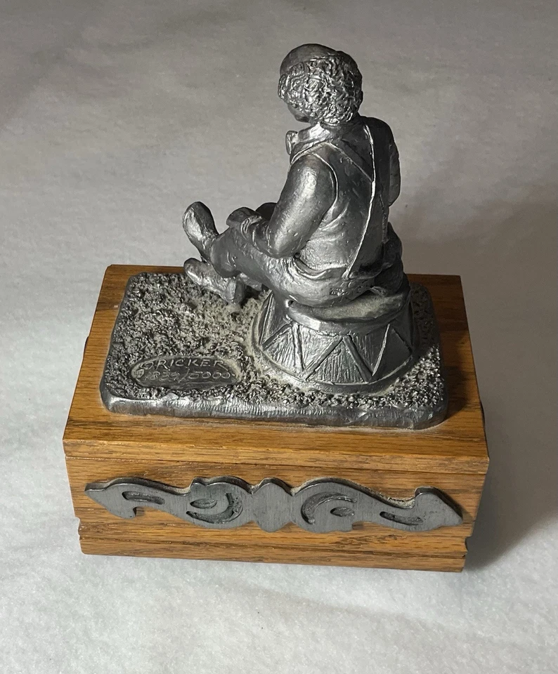Michael Ricker “Nate” Pewter Sculpture Music Box – Hand Signed Limited Edition - Image 3 of 4