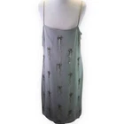 ASOS Light Grey Beaded Tassel Dress Size 10 Thin Straps BNWT