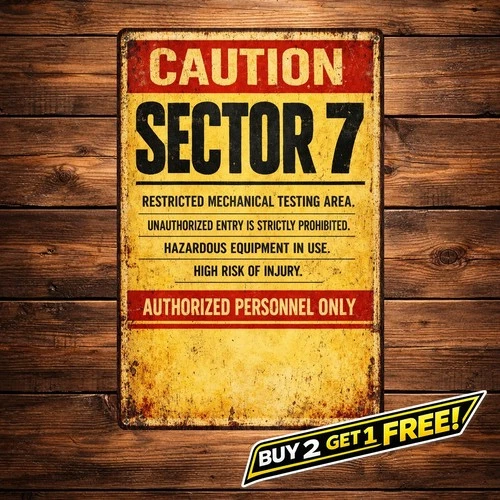 Area 51 Vintage Garage Poster 8x12 Warning Tin Metal Sign Home Decor