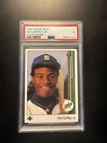 1989 Upper Deck - Star Rookie Ken Griffey Jr #1, PSA 3 - Just Graded, Low Pop