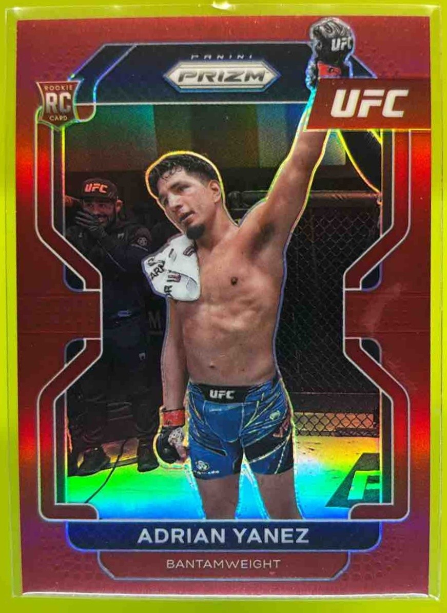 2022 Panini Prizm UFC Adrian Yanez Red Prizms /299 #107 RC