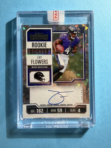 Zay Flowers [Cracked Ice] #142 2023 Panini Contenders card
