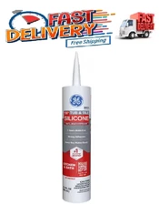 GE 10.1 oz. White Silicone Bath Tub and Tile Caulk (1-Pack)