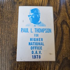 Vintage Paul L. Thompson 1978 Campaign Button D.A.V. Black History 2.25x3.5 in