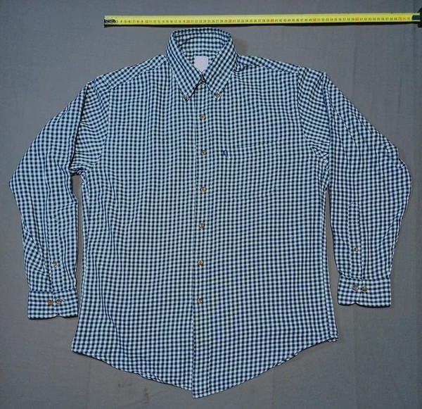 Men Brooks Brothers Shirt Black Cotton M