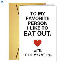 Naughty Valentine's Day Card for Wife Girlfriend 8 inches x 5.3 inches, 4