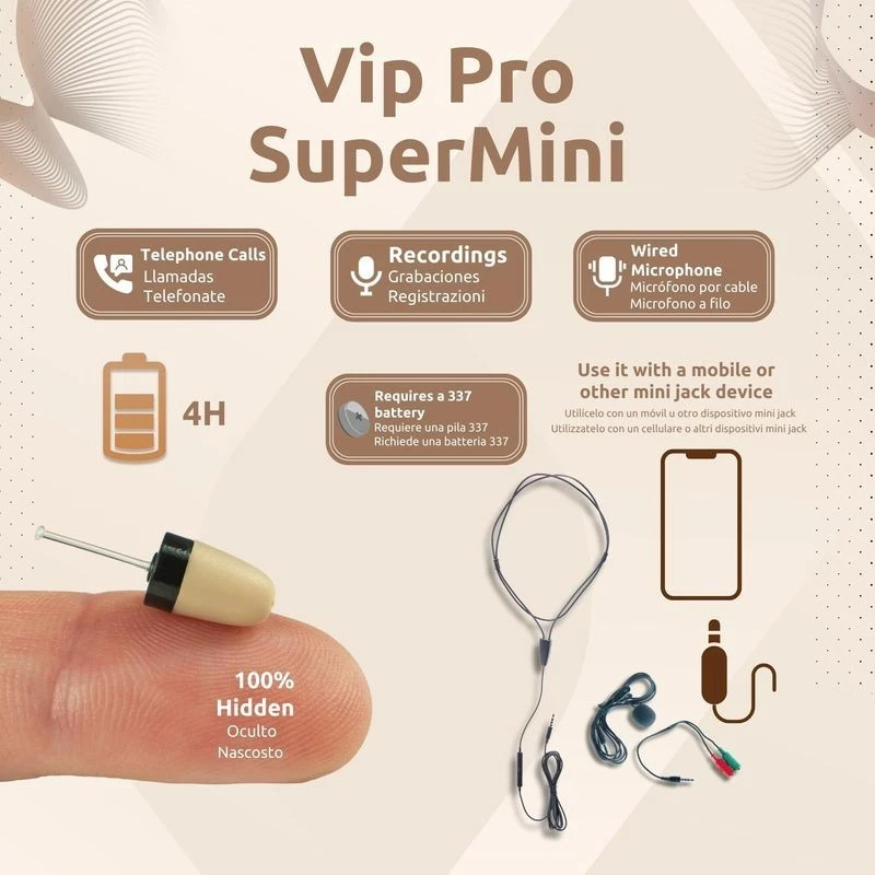 NEW Spy Earpiece Wireless Earphones Invisible Hidden Mini Headset Exam for Phone - Image 2 of 4