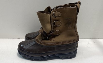 Vintage Sorel Kaufman Canada Leather Pac Winter Hunting Boots Size 9