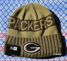 2025 NFL Salute to Service Green Bay Packers New Era Knit Cuffed Beanie Hat