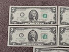 LOT 5 Consecutive Serial Number # 2017 A Two Dollar $2 Federal Reserve Banknote — photo 2