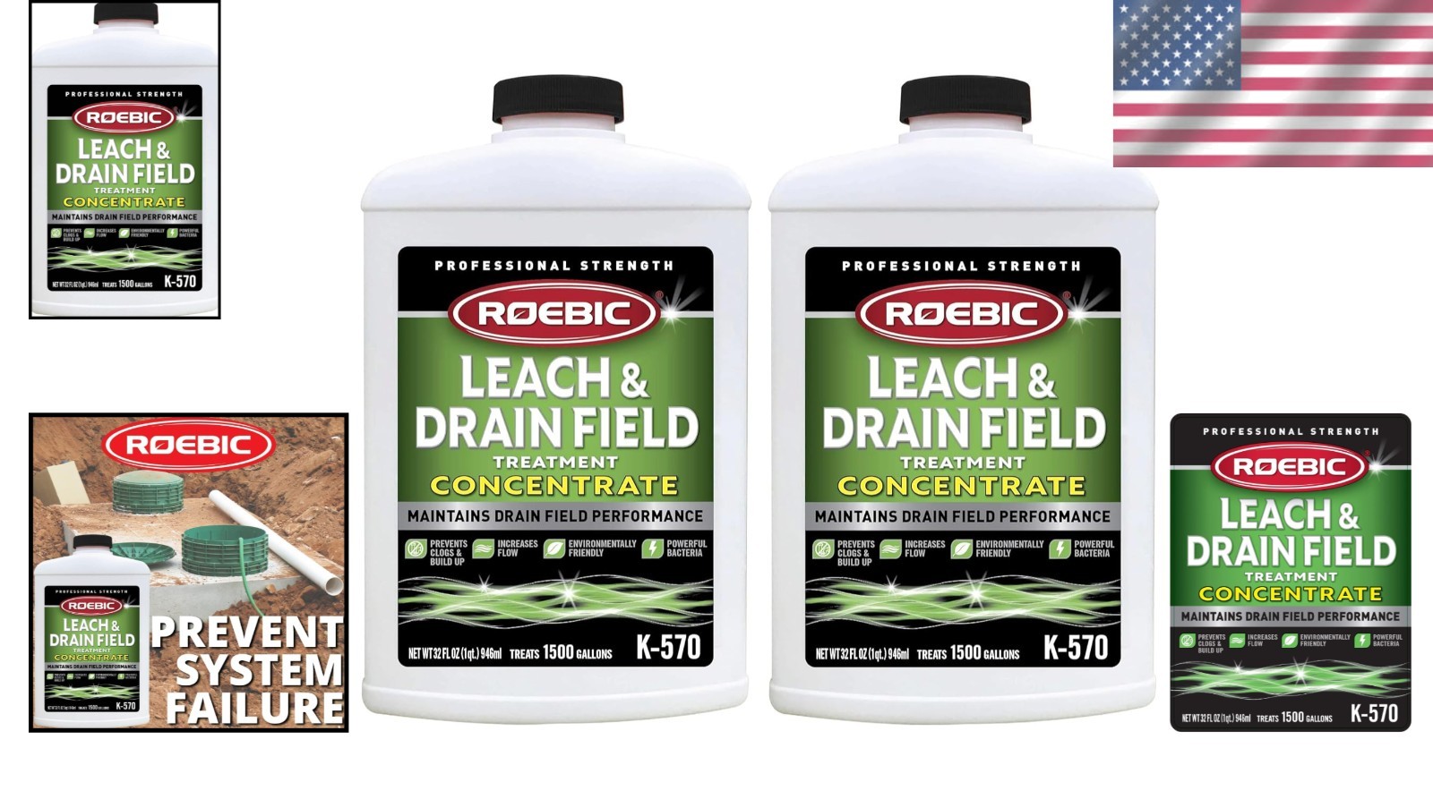 2-Pack Biodegradable Drain Field Solution