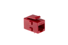 Cat6 RJ45 Inline Coupler Type Keystone Jack, Red - Lifetime Warranty