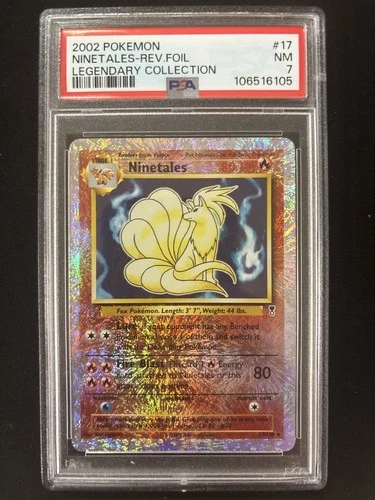 Ninetales - 17/110 - Reverse Holo - Legendary Collection - Pokemon Card - PSA 7