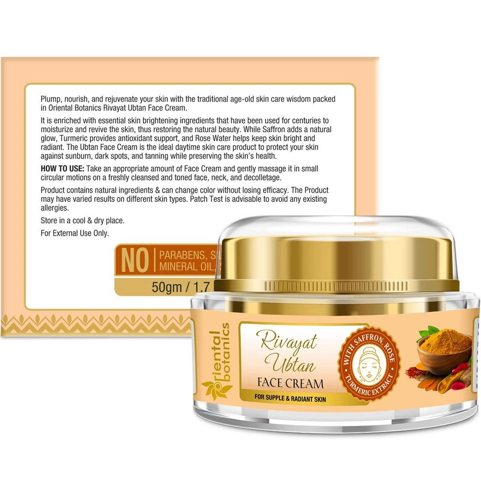 Crema facial Oriental Botanics Rivayat Ubtan para piel radiante 50 g Foto 4 de 4