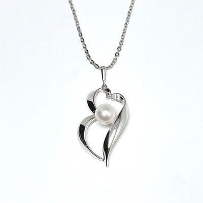 Mikimoto Akoya Perlen Anhänger Top Silber Halskette Charm Top Zustand Japan