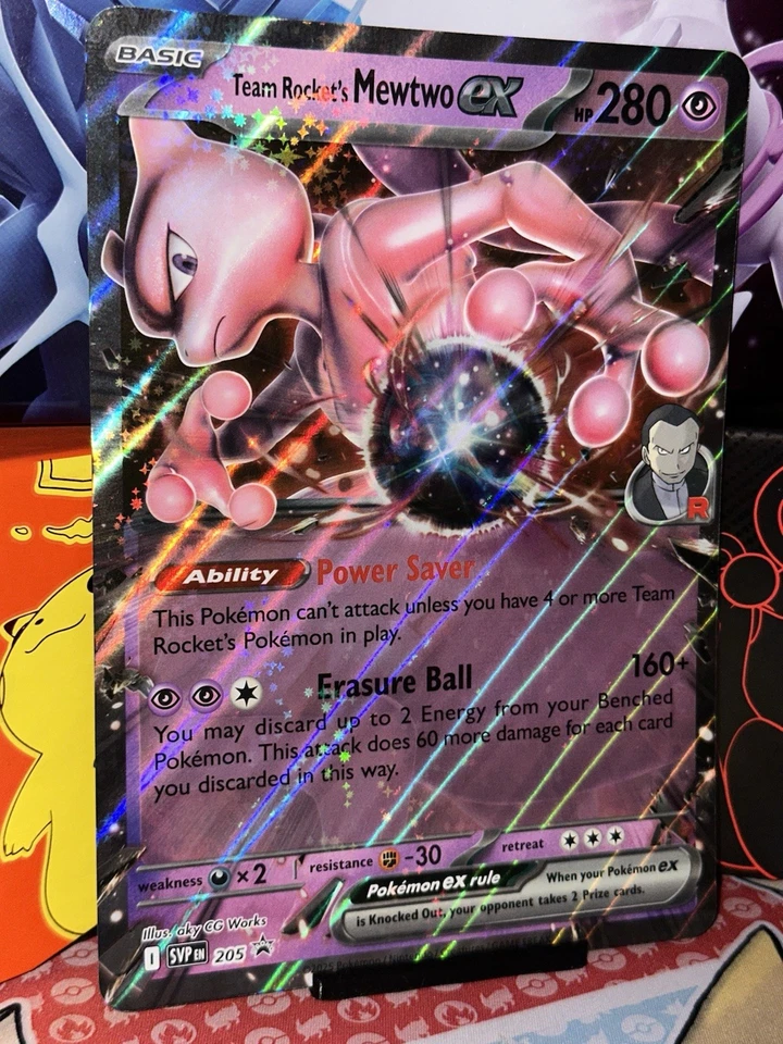 Team Rocket's Mewtwo ex 205 - Jumbo Card - NM - Image 2 of 3