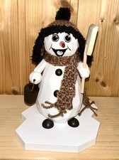 Original Smoker Frosty Wolfgang Snowman With Wooden Shovel And Hat, 16Cm