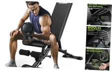  Weight Bench, Adjustable Strength Training Bench for Full Body Workout with 