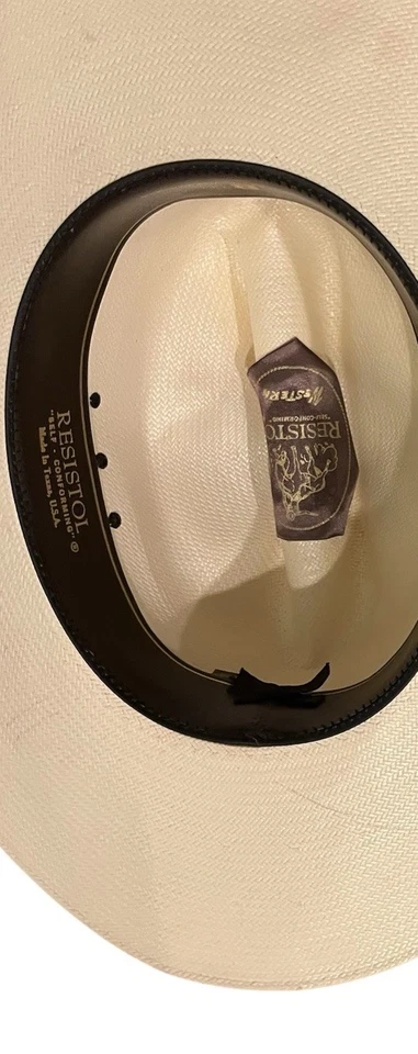 CHAPÉU DE COWBOY RESISTOL PALHA TAMANHO 7 1/8 - Imagem 2 de 4