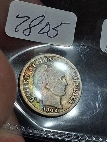 1909 S BARBER DIME - PLEASE SEE ALL 4 PICTURES - BEAUTIFUL TONE - SEE MY NOTES -