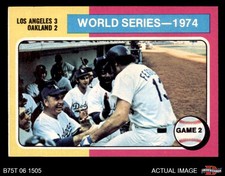 1975 Topps #462 Walter Alston 1974 World Series - Game #2 4.5 - VG/EX+
