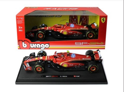 Bburago Ferrari SF-24 1:18 Diecast Formula 1 Car Seasonal Livery With Stand