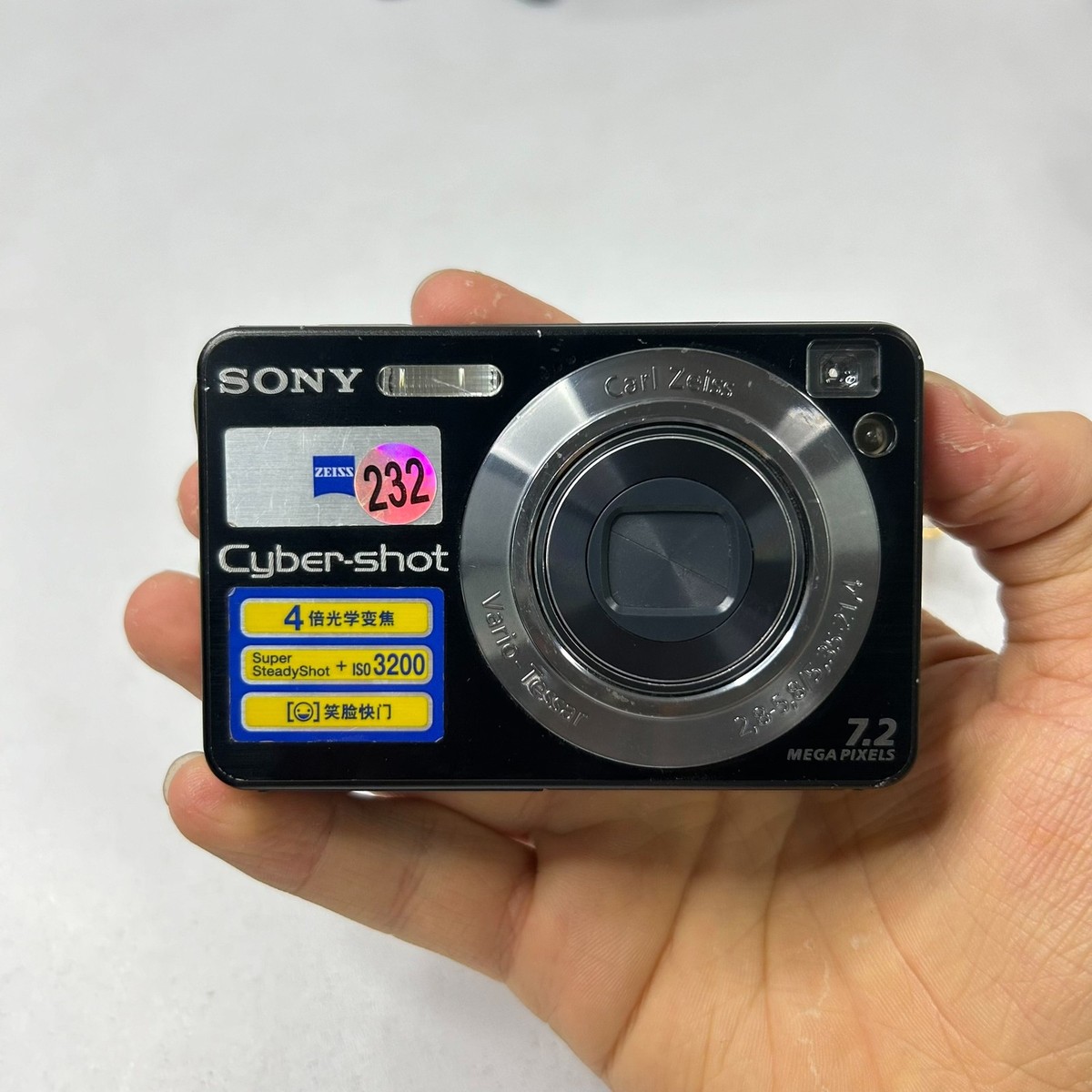Sony Cybershot DSC-W120 7.2 MP Digital Camera Black/Blue/Silver 4x