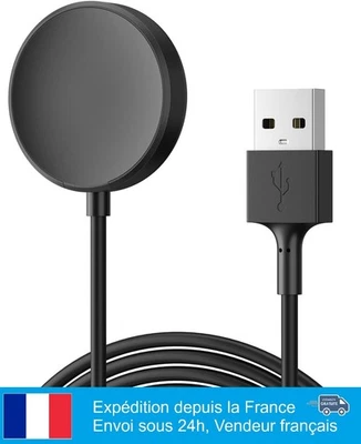 NORYVA Chargeur pour Samsung Galaxy Watch 8 7 6 5 5 Pro 4-Classic 3 Active 2, FE