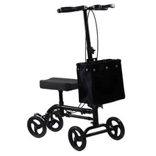 Knee Walker Scooter Mobility Aid Adjustable Height Steering Brakes Basket