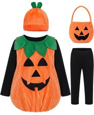 Pumpkin Halloween Costumes for Kids 2026,Toddler Dress Up Outfit Set