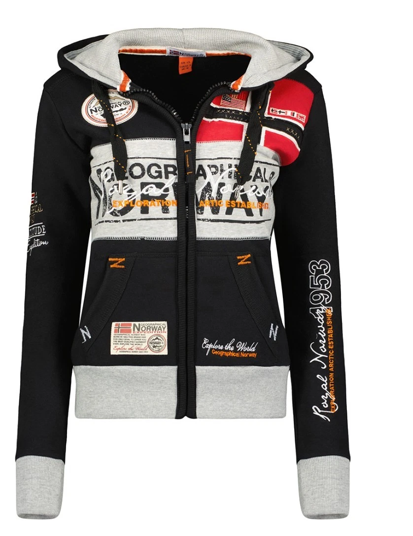 Geographical Norway da Uoo Felpa con Cappuccio ezza Zip con Cappuccio
