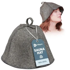 Wool Sauna Hat - Traditional Russian Banya Hat for Men and , Indoor and Sauna...