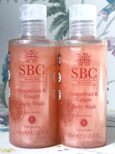 SBC Grapefruit And Ginger Body Wash Bath & Shower Gel Uplift Energise 2 x 100ml