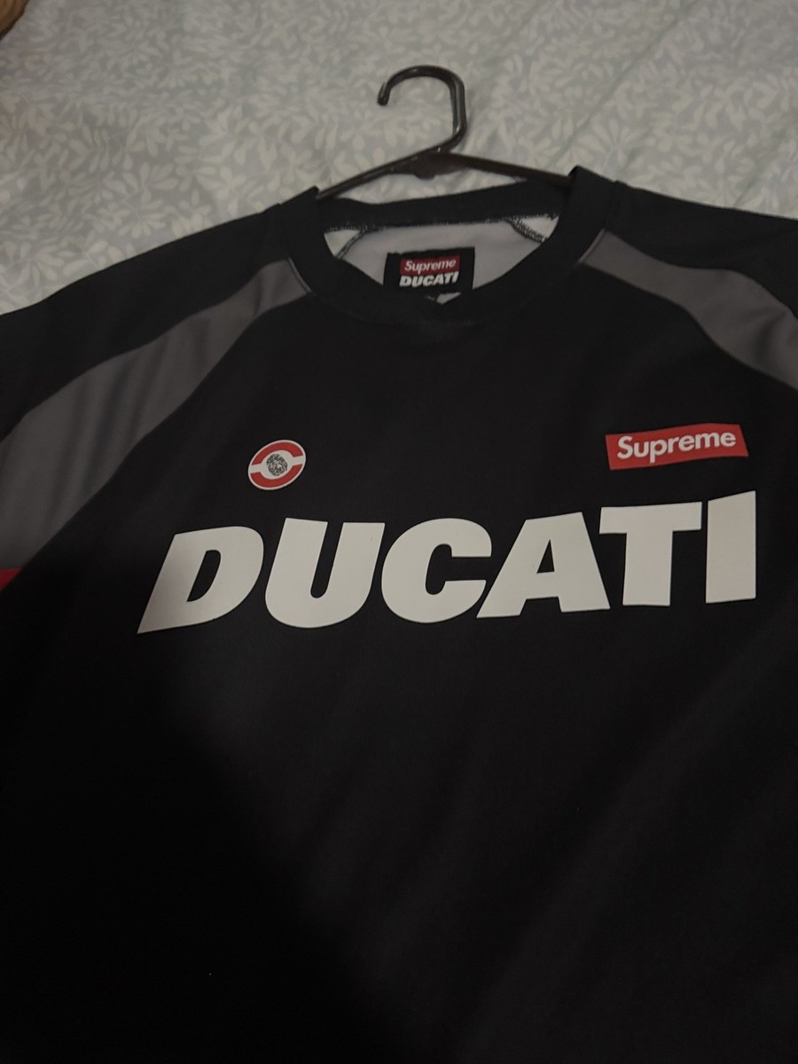 Supreme Ducati Soccer Jersey Black Size L | eBay