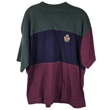 Vintage Huntinghorn Classics Colorblock T-Shirt Crest Embroidered Men's Medium