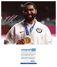 Gable Steveson Signed 8x10 Photo ‘USA’ MN Gophers Wrestling ACOA UFC MMA