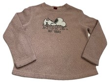 Peanuts Snoopy Sherpa Pullover Sweatshirt Wom...