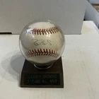 BARRY BONDS Signed Baseball  Auto National League Ball w/ Case